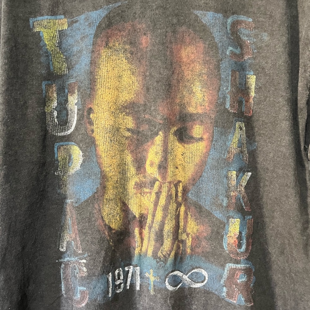 Tupac Mineral Wash Graphic T-Shirt